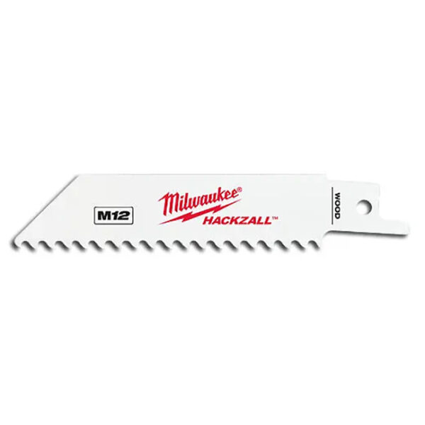 Milwaukee 49-00-5460 4" 5TPI Thin Kerf Bi-Metal M12 HACKZALL Blade for Wood Cutting 5-Pack
