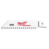 Milwaukee 49-00-5461 4" 6TPI Thin Kerf Bi-Metal M12 HACKZALL Blade for Plaster/Drywall 5-Pack