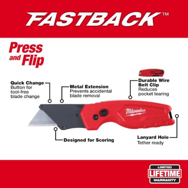 Milwaukee 48-22-1500 FASTBACK Compact Folding Utility Knife