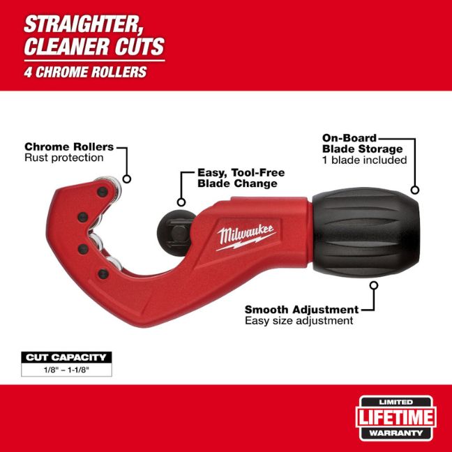 Milwaukee 48224259 1" Constant Swing Copper Tubing Cutter