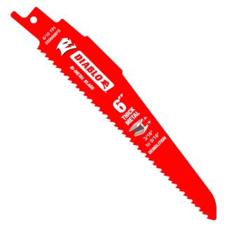 Diablo DS0608BFD25C 6" 8/10TPI Bi-Metal Reciprocating Saw Blade for Thick Metal and Demolition 25-Pack