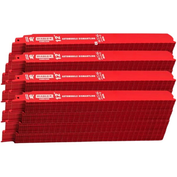 Diablo DS1214WBF200 12" 10/14TPI Bi-Metal Reciprocating Saw Blade for Auto Dismantling 200-Pack