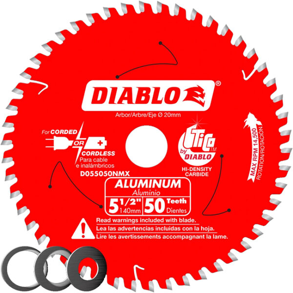 Diablo D055050NMX 5-1/2" x 50T Saw Blade for Medium Aluminum