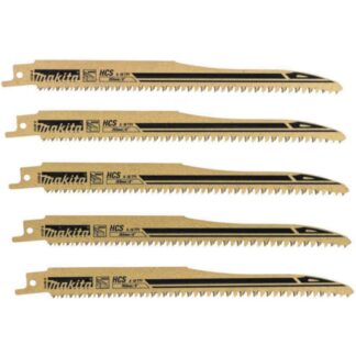 Makita B-05153 8" 6/10-TPI Super-Express Reciprocating Saw Blades for Wood 5-Pack