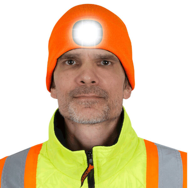 Pioneer 5675 V4020950-O/S Knit Toque with LED Headlight - Hi-Viz Orange Pioneer 5675 V4020950-O/S Knit Toque with LED Headlight - Hi-Viz Orange
