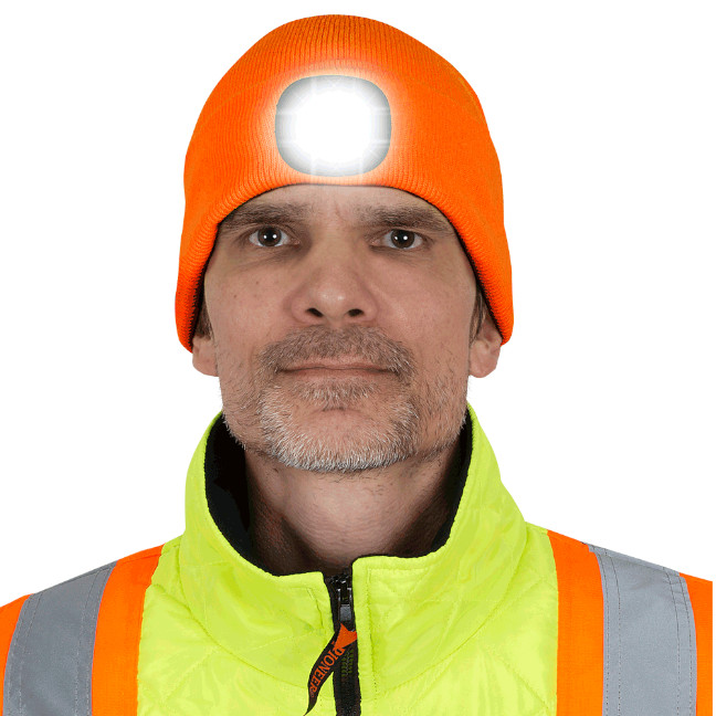 Pioneer Knit Toque with LED Headlight BC Fasteners and Tools