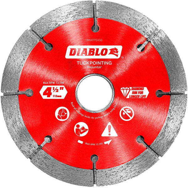 Diablo DMATP0450 4-1/2" Diamond Tuck Point Blade for Masonry