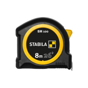 Stabila 30826 Tape Measure BM100 26ft/8M Length cm+inch Scale