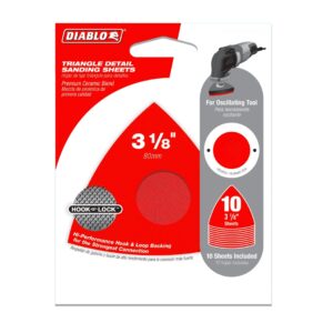 Diablo DCT334120H10G 3-3/4" 120-Grit Oscillating Detail Triangle Sanding Sheets 10-Pack