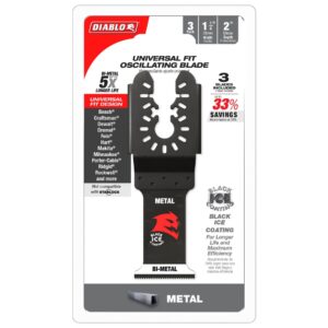 Diablo DOU125BF3 1-1/4" Universal Fit Bi-Metal Oscillating Blades for Metal 3-Pack