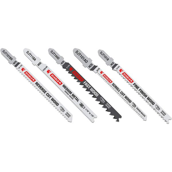 Diablo DJT5S HCS/HSS T-Shank Jig Saw Blade Set for Wood and Metal 5-Piece