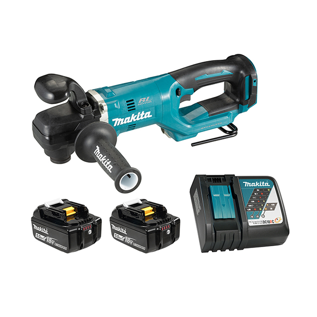 Makita DDA451RTE 18V 5.0 Ah LXT Brushless 1/2" Angle Drill Kit with Quick Release Chuck