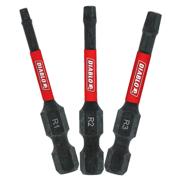 Diablo DSQV2-S3 2" Square Drive Bit Assorted Pack 3Pk
