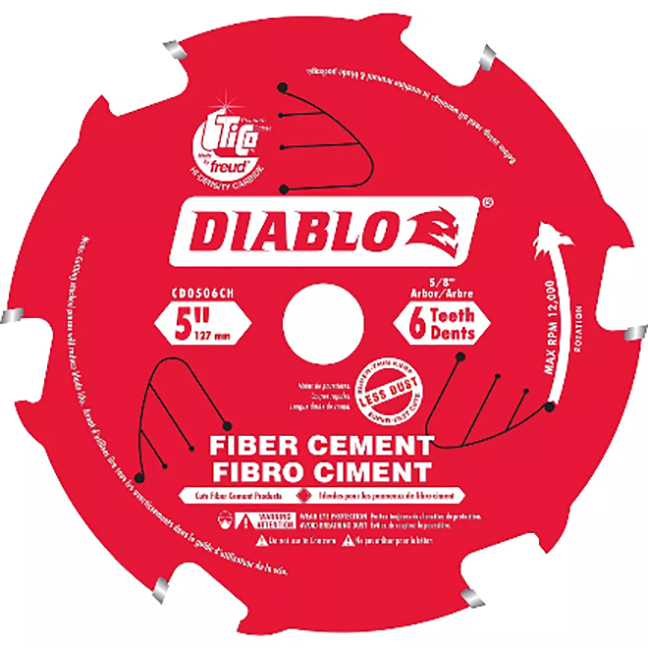 Diablo CD0506CH 5" Carbide Tipped Circular Saw Blade for Fibre Cement Cutting