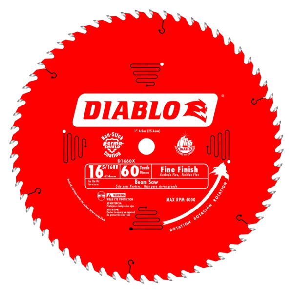 Diablo D1660X 16-5/16" x 60T Fine Finish Saw Blade for Wood