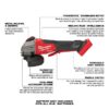 Milwaukee 2888-20 M18 FUEL 4-1/2" - 5" Braking Grinder Paddle Switch No-Lock - Tool Only