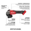 Milwaukee 2889-20 M18 FUEL 4-1/2" - 5" Braking Grinder with Slide Switch Lock-On - Tool Only