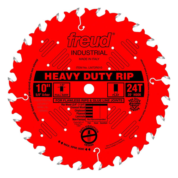 Freud LM72R010 10" x 24T x 5/8" Heavy-Duty Rip Saw Blade