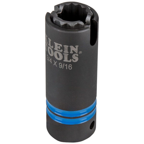 Klein 66031 Klein 66031 3-in-1 Slotted Impact Socket - 1/2" Drive 12-Point 3/4" and 9/16"