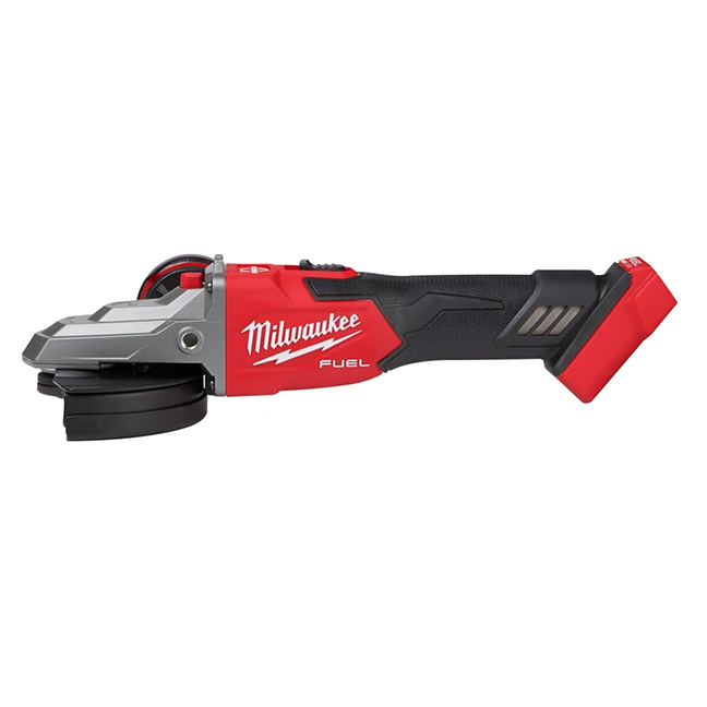 Milwaukee 2887-20 M18 FUEL 5" Flathead Braking Grinder Slide Switch Lock-On - tool only