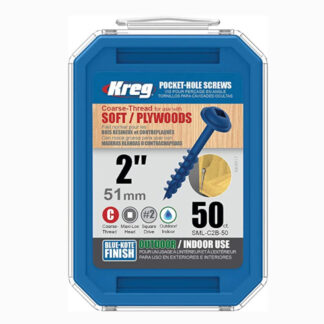 KREG Blue-Kote Pocket-Hole Screws #8 Coarse-Thread Maxi-Loc