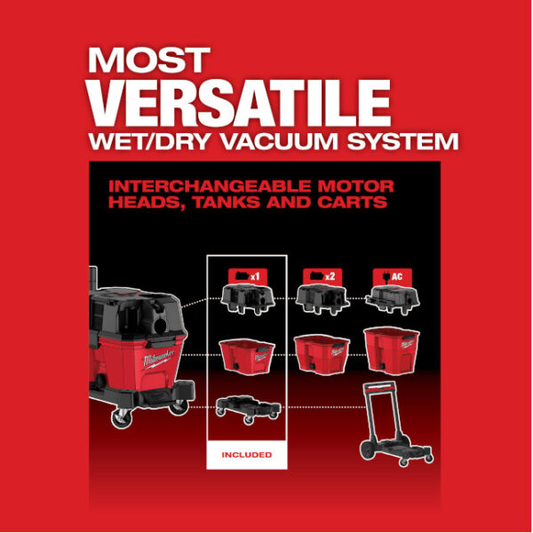 Milwaukee 0910-20 M18 FUEL 6 Gallon Wet/Dry Modular Vacuum-Tool Only