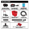 Milwaukee 0930-22HD M18 Fuel 12 Gallon Dual-Battery Wet Dry Vacuum Kit-2