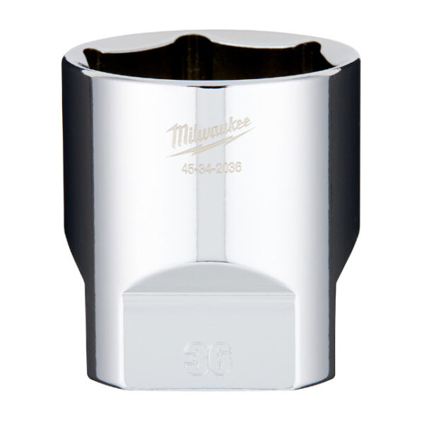 Milwaukee 45-34-2036 1/2" Drive 36mm Metric 6-Point Standard Socket with FOUR FLAT Sides