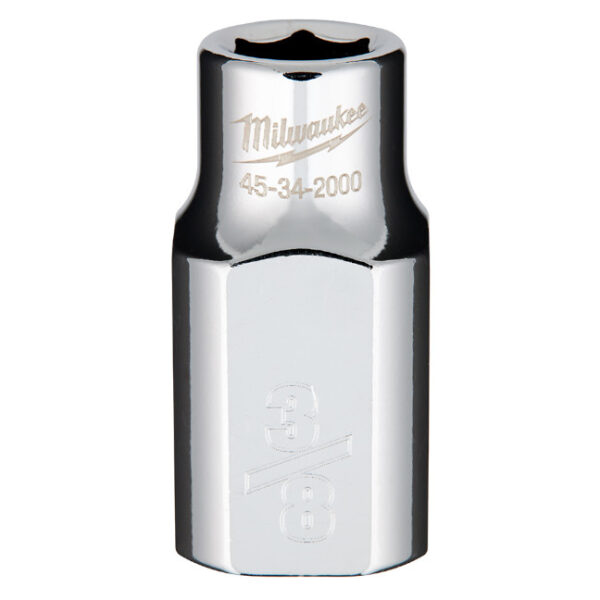 Milwaukee 45-34-2000 1/2" Drive 3/8" SAE 6-Point Standard Socket with FOUR FLAT Sides