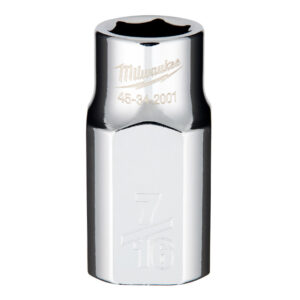 Milwaukee 45-34-2001 1/2" Drive 7/16" SAE 6-Point Standard Socket with FOUR FLAT Sides