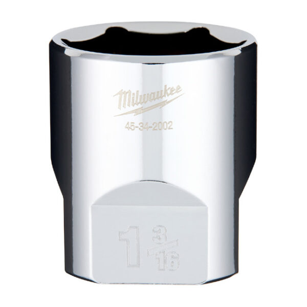 Milwaukee 45-34-2002 1/2" Drive 1-3/16" SAE 6-Point Standard Socket with FOUR FLAT Sides