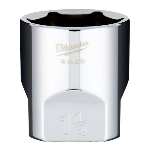 Milwaukee 45-34-2003 1/2" Drive 1-1/4" SAE 6-Point Standard Socket with FOUR FLAT Sides