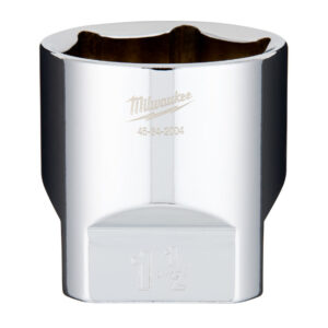 Milwaukee 45-34-2004 1/2" Drive 1-1/2" SAE 6-Point Standard Socket with FOUR FLAT Sides