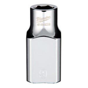 Milwaukee 45-34-2009 1/2" Drive 9mm Metric 6-Point Standard Socket with FOUR FLAT Sides