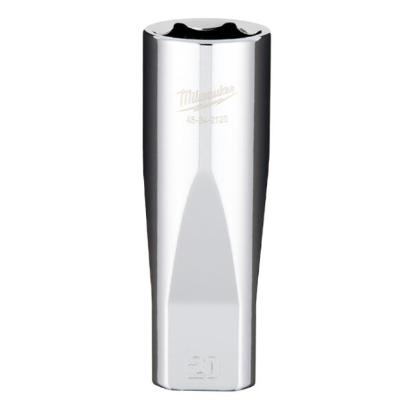 Milwaukee 45-34-2120 1/2" Drive 20mm Metric 6-Point Deep Socket with FOUR FLAT Sides