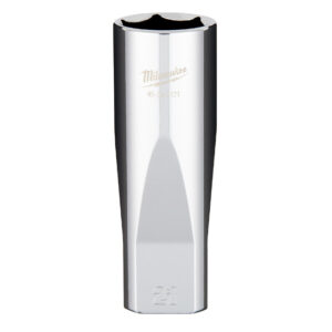 Milwaukee 45-34-2121 1/2" Drive 21mm Metric 6-Point Deep Socket with FOUR FLAT Sides