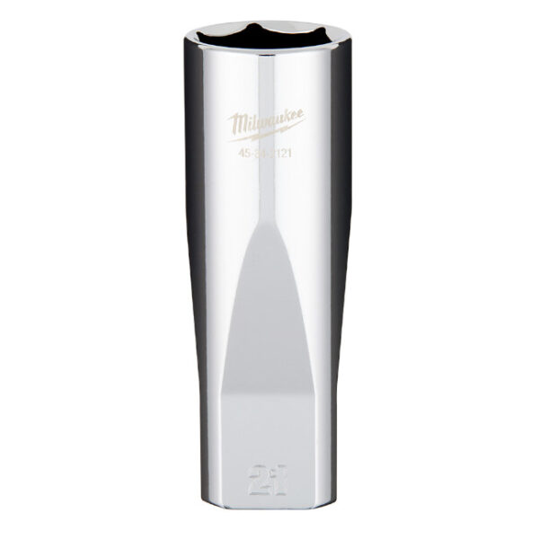 Milwaukee 45-34-2121 1/2" Drive 21mm Metric 6-Point Deep Socket with FOUR FLAT Sides