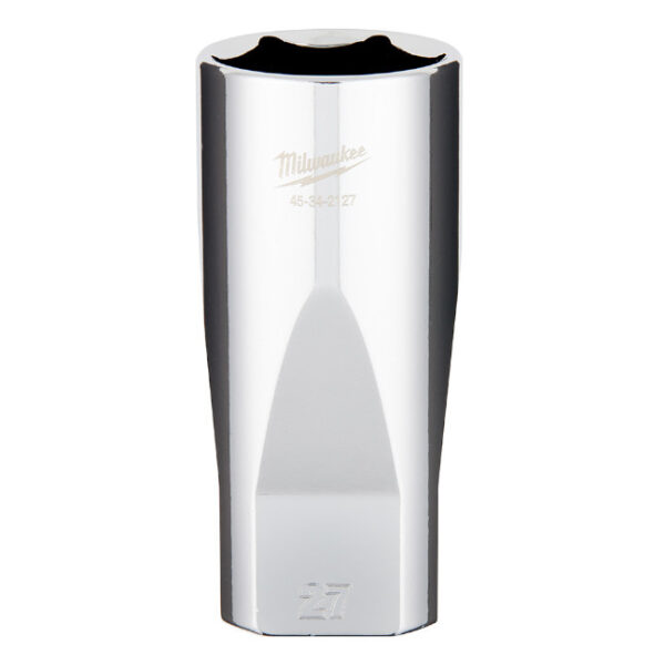 Milwaukee 45-34-2127 1/2" Drive 27mm Metric 6-Point Deep Socket with FOUR FLAT Sides