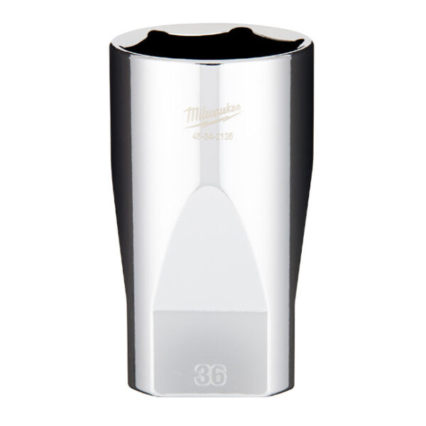 Milwaukee 45-34-2136 1/2" Drive 36mm Metric 6-Point Deep Socket with FOUR FLAT Sides