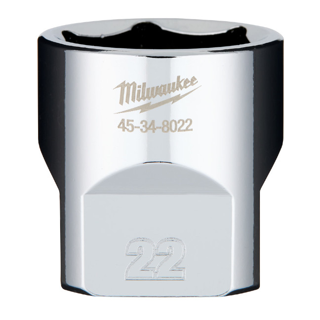 Milwaukee 45-34-8022 3/8" Drive 22mm Metric 6-Point Standard Socket