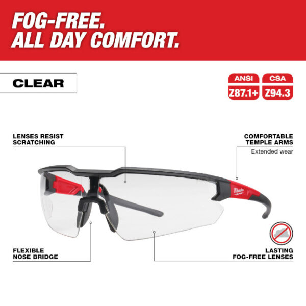 Milwaukee 48-73-2012 Anti-Fog Safety Glasses-Clear
