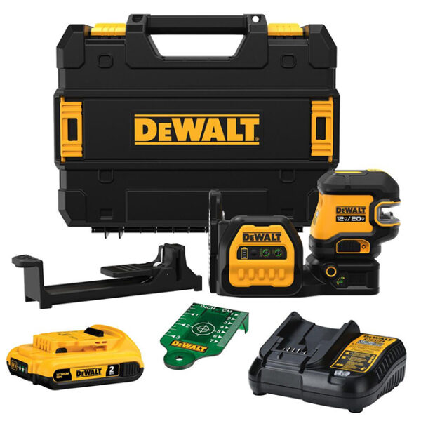 DeWalt DCLE34220G 20V MAX 2-Spot Green Line Laser Kit