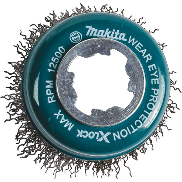 Makita D-72637 Makita D-72637 X‑LOCK 3" Carbon Steel Crimped Wire Cup Brush