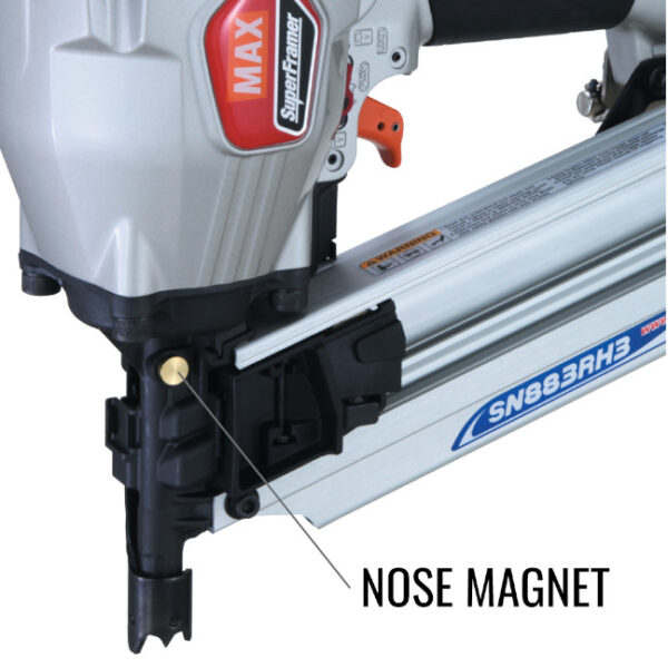 Max Tools SN883RH3 21º Full Round Head Framing Nailer - 2" to 3-1/4"