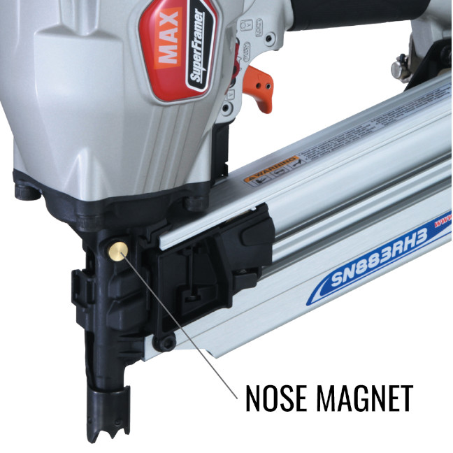 Max SN883RH3 21º Full Round Head Framing Nailer 2" to 31/4"