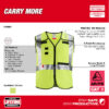 Milwaukee CAT 1 Class 2 Woven Breakaway Vest Milwaukee 5310 Series Hi-Viz CAT 1 Class 2 Woven Tear-Away Safety Vest-Yellow/Green