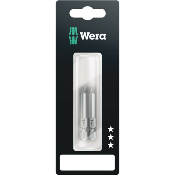 Wera 073723 867/4 Z SB TORX Driver Bit TX25 x 2" 2-Pack - Carded