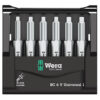 Wera 136379 Bit-Check 6 V Universal 1 Set of 6 Square Driver Bits - Carded