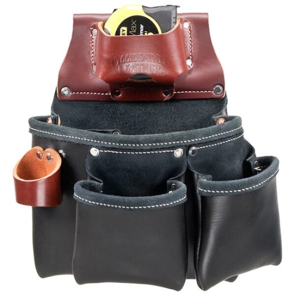 Occidental Leather B5018DBLH 3-Pouch PRO TOOL Bag with Tape Holder - Left Handed - Black