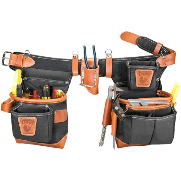 Occidental Leather 9850LH ADJUST-TO-FIT FATLIP Tool Bag Set - Left Handed - Black